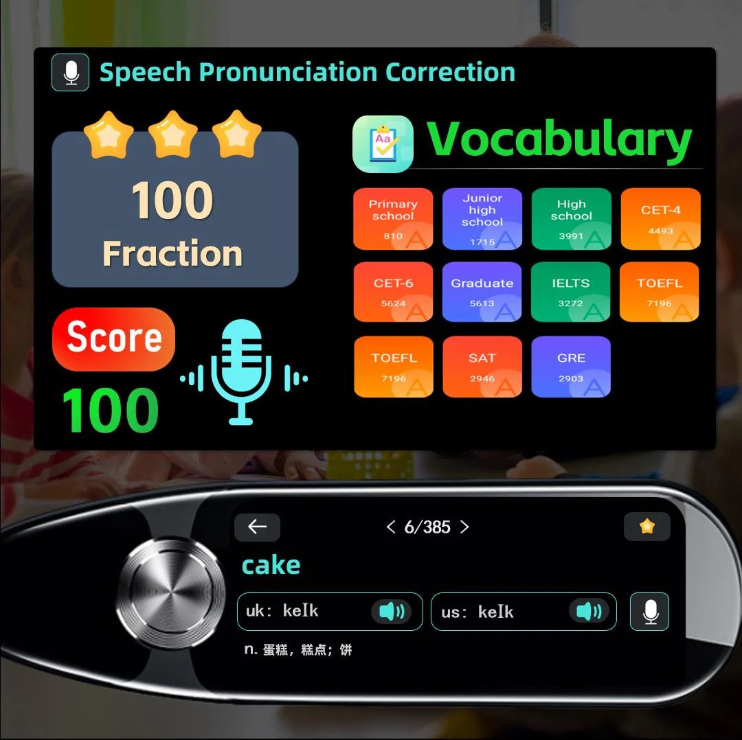 VORMOR V07 Smart Scan Reader Pen Portable OCR Reader Pen Text Scanner Digital Reading Language Translation Pen