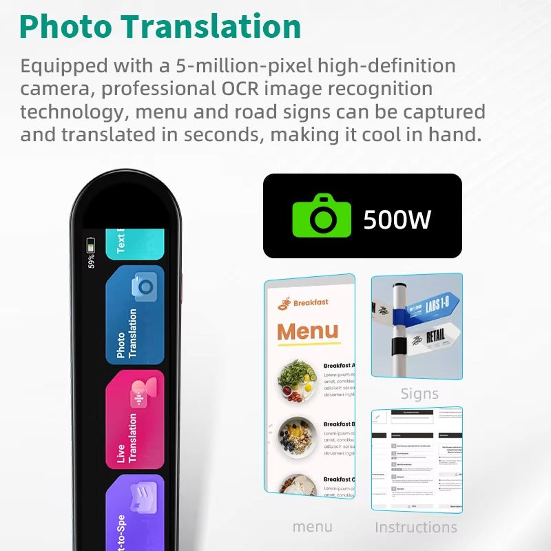 VORMOR V07 Smart Scan Reader Pen Portable OCR Reader Pen Text Scanner Digital Reading Language Translation Pen